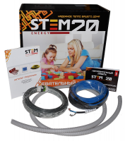 Нагрев-ный кабель StemEnergy 20м 400Вт 2,7-5 кв.м. двужильный