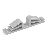 Держатель круглого кабеля двусторонний на 12 мест для мон.пистолета серый  Промрукав