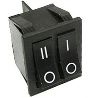 Переключатель мини I-O/II-O, 6pin, 15А, черн. IRS-2101-1B BK