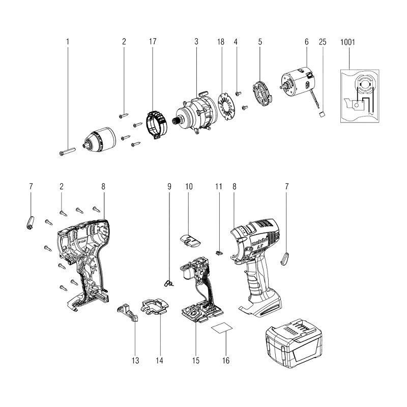 Схема сборки шуруповерта метабо
