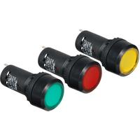 Кнопка плоская с подсветкой d22мм (желтая) 1НО+1НЗ с фикс.  SB7-CWL3565 (230VAC LED) IP54  Tekfor