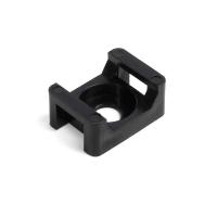 Площадка монтажная с отверстием ПМО 22х16 черная (100шт)  Fortisflex