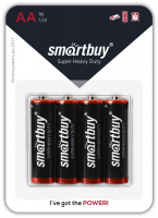 Батарейка (AA) LR6 Smartbuy (1шт) солевая