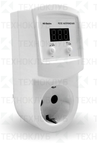 Реле напряжения в розетку 10А 2,2кВт 120-270В  УКН-10р  HS Electro
