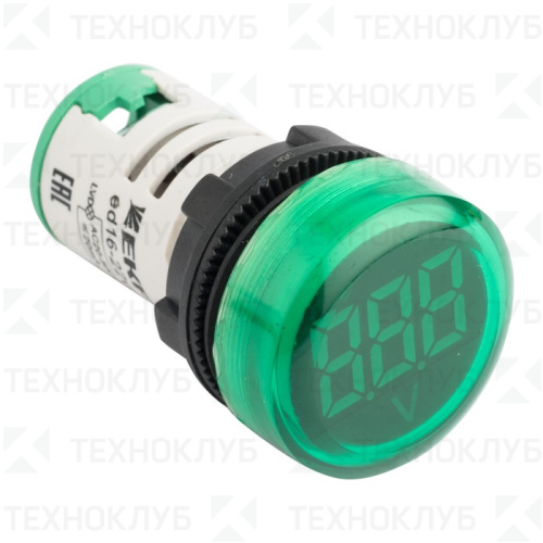 Вольтметр ED16-22VD (70...500В) зеленый  EKF