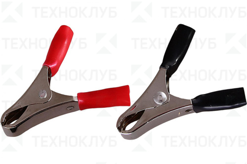 Крокодил  10А 50мм красный/черный (1шт+1шт)  Rexant