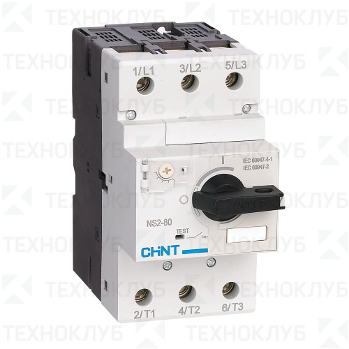 Пускатель с защитой двигателя 37-50A  NS2-80 с поворотной ручкой  CHINT