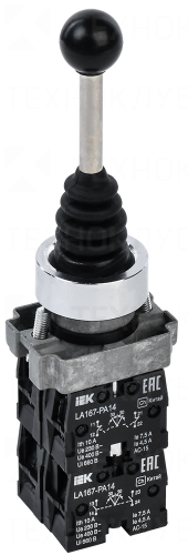 Джойстик LA167-PA14 на 4 положения 4НО с фиксацией черный  IEK