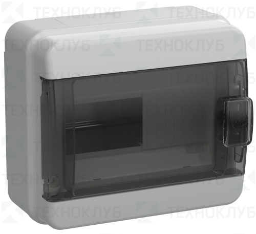 Щит ЩРН пласт.  8м черн.прозр. IP65 175х200х102 (КМПн-8 TEKFOR)  IEK