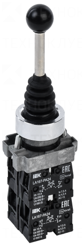 Джойстик LA167-PA24 на 4 положения 4НО без фиксации черный  IEK