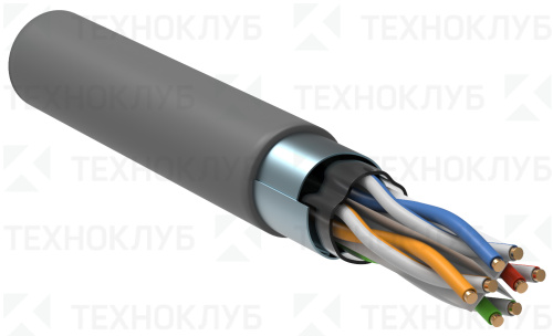 Кабель LAN FTP-6 Cat  4х2х0,55 PVC серый  ITK