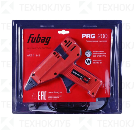 Пистолет клеевой Fubag PRG 200 11 мм 180 Вт