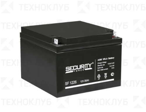 Аккумуляторная батарея 12В  26Ач (AGM) SF 1226 Security Force 