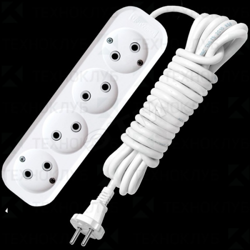 Удлинитель 4*  3м б/з 10А E-204 UNIVersal 