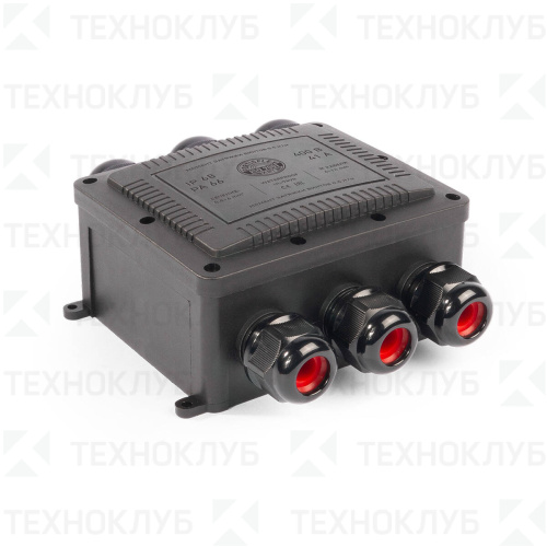 Коробка распред. накл. 155х133х65мм ЧЕРНАЯ IP68 (6 герм.вводов) MG Box XL-6  Fortisflex