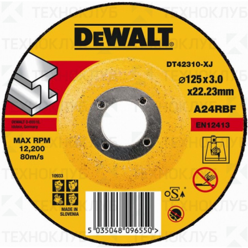 Круг ст. 180x1,6x22 14А DeWalt нержав.