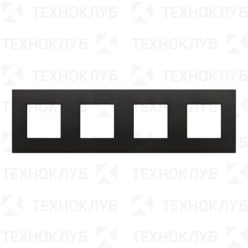 Рамка ABB NIE Zenit 4ая 2+2+2+2мод антрацит N2274 AN