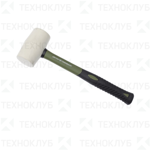Киянка резиновая 450 гр. белая ДТ с ручкой из стекловолокна