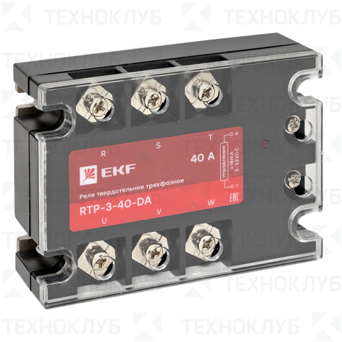 Реле твердотельное 3-ф 40А (3...32V DC) RTP-40-DA  EKF