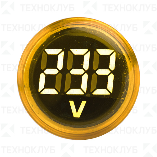 Вольтметр ED16-22VD (70...500В) желтый  EKF