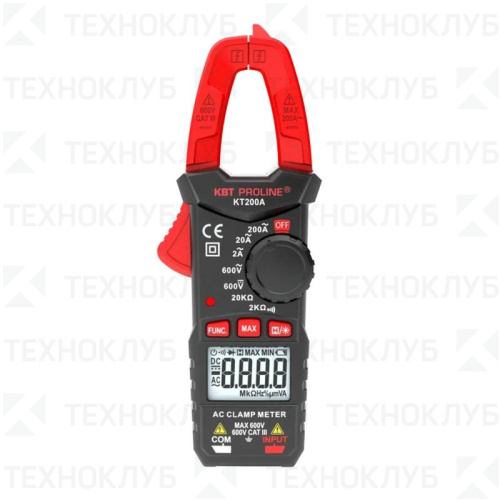 Клещи токовые KT200А PROLINE (AC)  КВТ