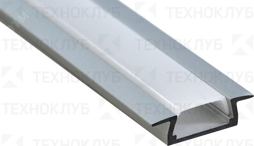 Профиль для LED-ленты CAB252 (2 м) встраиваемый, матовый рассеиватель, 2 заглушки Feron 