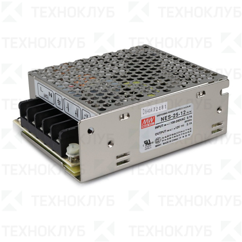 Блок питания 12В  25,2Вт (2,1A) NES-25-12 Mean Well