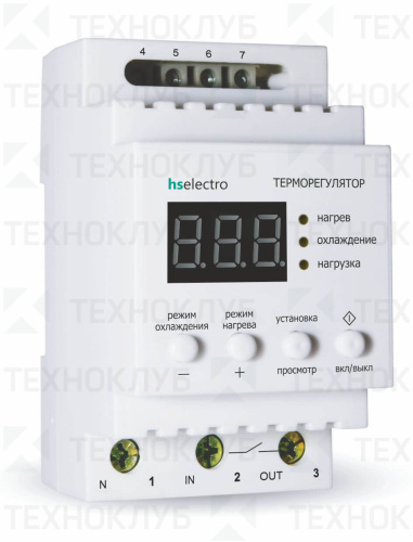 Терморегулятор ТР16У2  16А 3.0кВт (-55...+100*С) датчик 2м DIN HS Electro