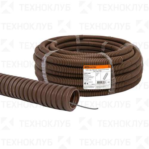 Труба гофрированная ПВХ D=20мм ( бук) Dвн.=14,2мм TDM