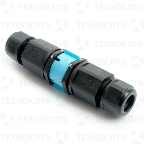 Коннектор кабельный  I-образный (пружинный клеммник 3PIN) IP68 с замком  LD540  STEKKER