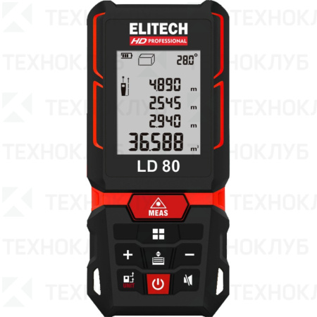 Дальномер лазерный  80 м Elitech HD LD 80