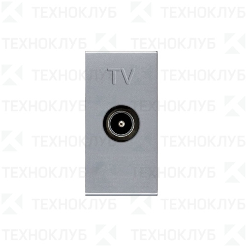 Розетка ABB NIE Zenit TV оконеч. 1мод серебро N2150 PL