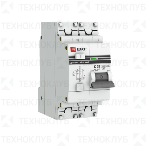 Автомат диф. АД-32 1п+N 32А/100мА 4,5кА  PROxima EKF