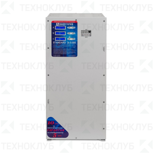Стабилизатор 3ф  5000х3 (15кВА) тиристорный (245-460V точ.± 3%) STANDARD (напольный)  Энерготех