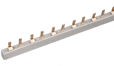 Шина соединительная PIN 2ф 63А (1м 27 групп)  IEK