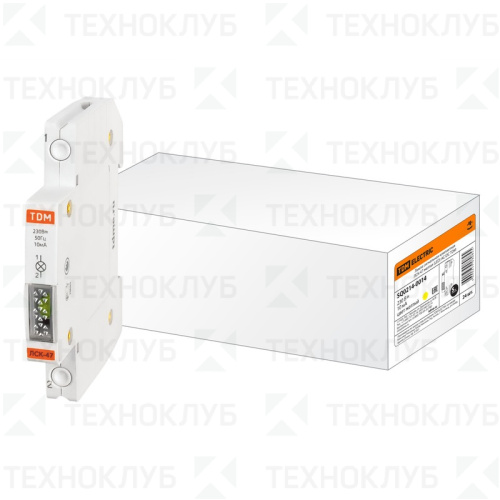 Лампа сигнальная ЛСК-47 230В AC/DC жел.(LED) DIN TDM