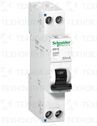 Автомат диф. iDif K 2п 10А/30мА 6кА Schneider Electric