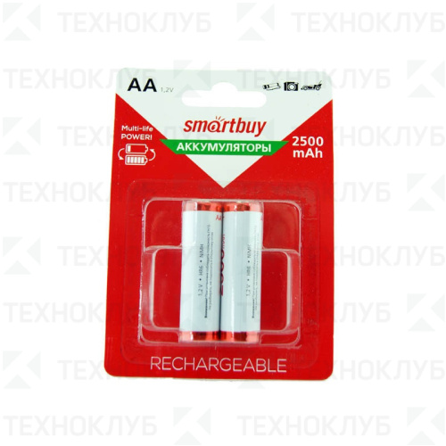 Аккумулятор (AA) R6 2500mAh Smartbuy (2шт)