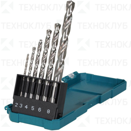 Набор сверл Makita по металлу 2-8 мм  6 шт.