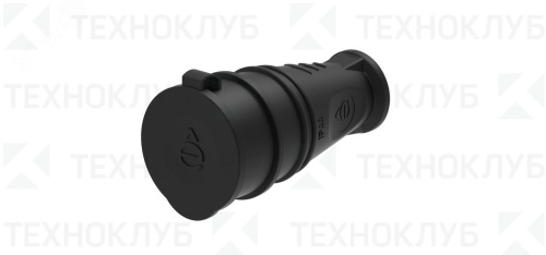 Розетка перенос 16А с/з каучук IP44 черная MultiSet Systeme Electric