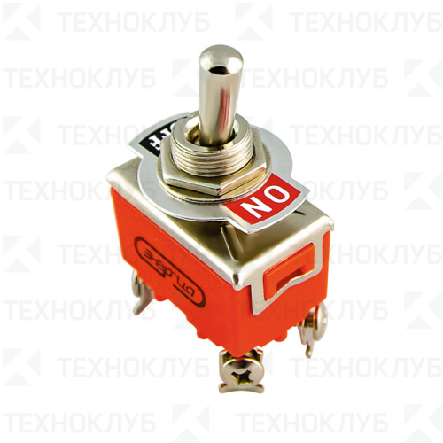 Тумблер (d12.2) ON-OFF 250V 15А (4c) двухполюсный (1221 / ТВ2-2 / KN-201)  Энергия