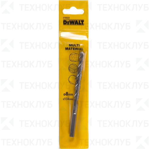 Сверло DeWalt  8,0х134 мм универсал.
