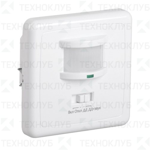 Датчик движ. ДД-035 140*/500Вт/12м бел IP20 встр. +звук IEK