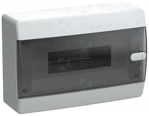 Щит ЩРН пласт. 12м черн.прозр. IP41 195х290х103 (ЩРН-П-12 UNION)  IEK