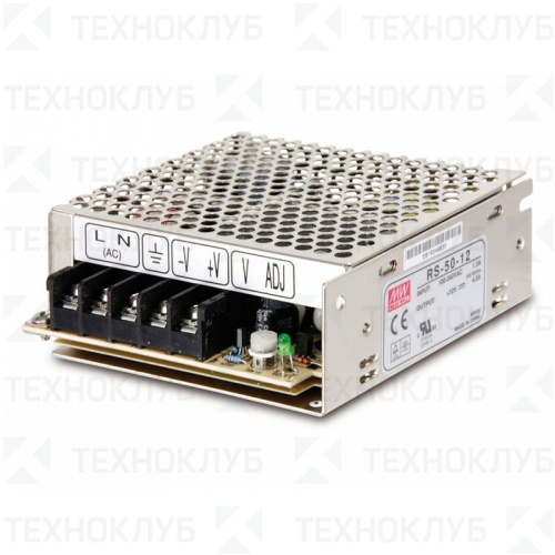 Блок питания 12В  50,4Вт (4,2A) RS-50-12 Mean Well