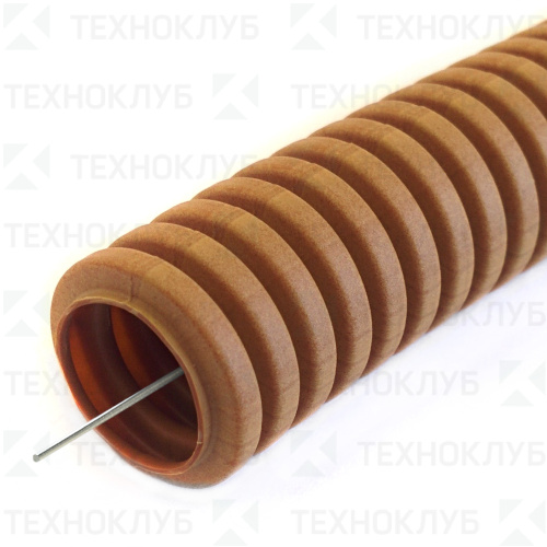 Труба гофрированная ПВХ D=20мм ( бук, 350 Н, НГ) Dвн.=14,1мм  Промрукав