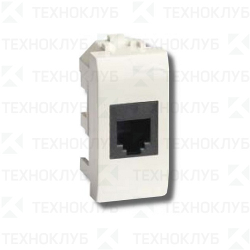 Розетка DKC Brava 1М RJ-45 (разъем AMP) бел