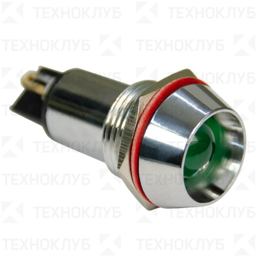 Лампа сигнальная d16мм 230V AC зеленая (LED) металл AD22С  Энергия