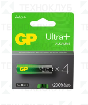 Батарейка (AA) LR6 GP Ultra+ (4шт) 15AUPA21-2CRSB4