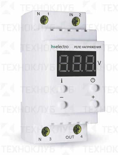 Реле напряжения 50А 11кВт 120-270В (36мм) УКН2-50с  DIN  HS Electro